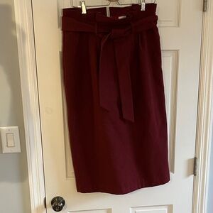 Boden Rich Burgundy Pencil Skirt